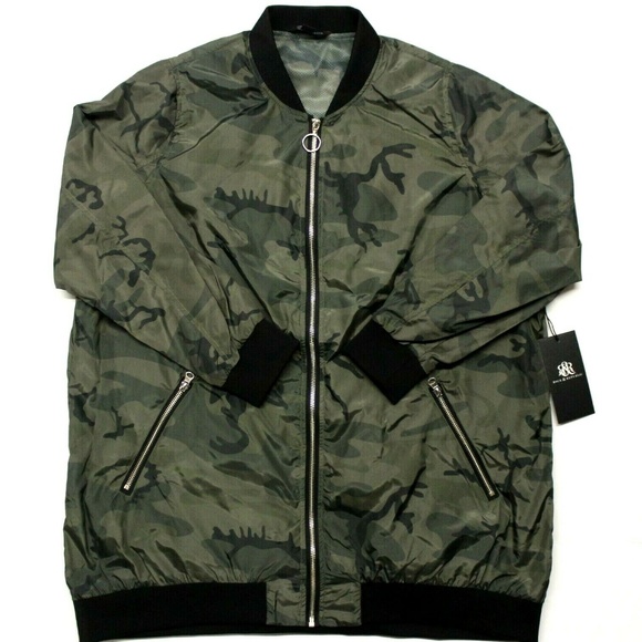 Women's Plus Size Rock & Republic Camouflage Windbreaker Bomber Jacket - 1X - Picture 1 of 5